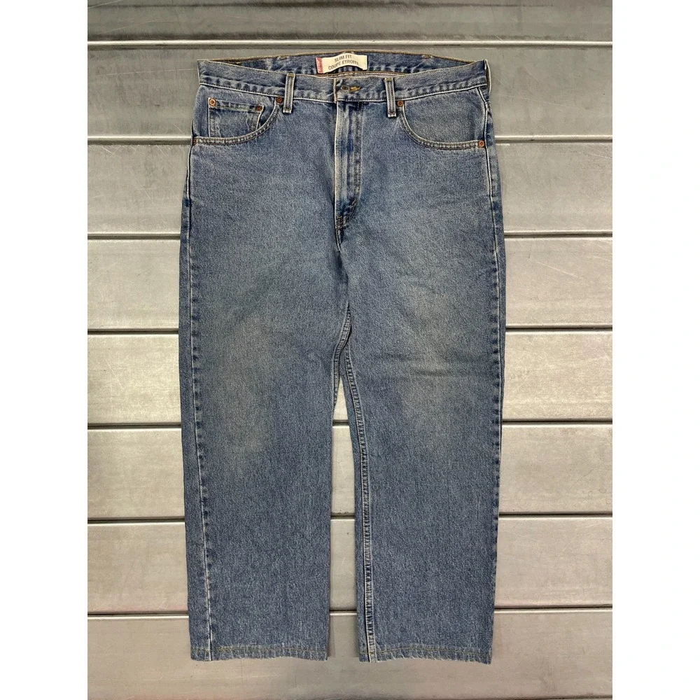 VTG Levis 516 Slim Fit Jeans‎ Mens 36X26 Blue Light/Medium Wash Denim Straight